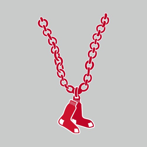 Boston Red Sox Necklace logo vinyl decal